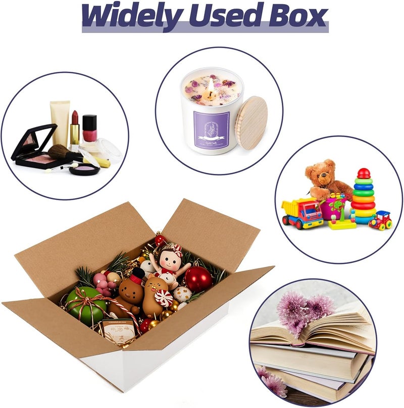 SPEPLA Shipping Boxes 9X6X3 Set of 40, White Corrugated Cardboard Box for Mailing Business Packaging - Image 2